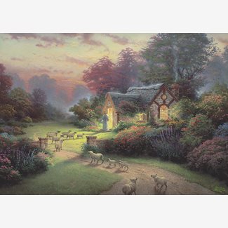1000 bitar - Thomas Kinkade, The good shepherds cottage